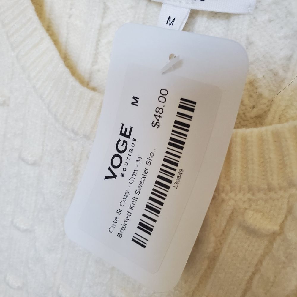 NWT braided knit sweater top - Picture 3 of 4